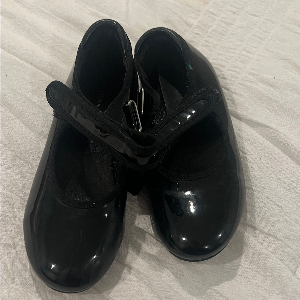 Danskin Shiny Black Kids Tap Shoes